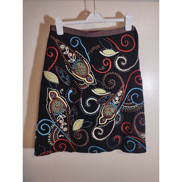 Boden Women's 10R Skirt Floral Lined Designer Classic Modest Art to Wear - Picture 2 of 8